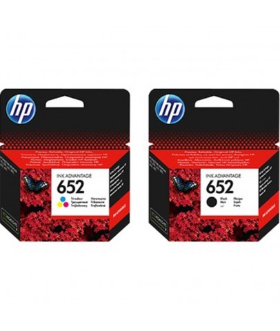 HP F6V25AE + F6V24AE 652 Siyah + Renkli Kartuş Seti