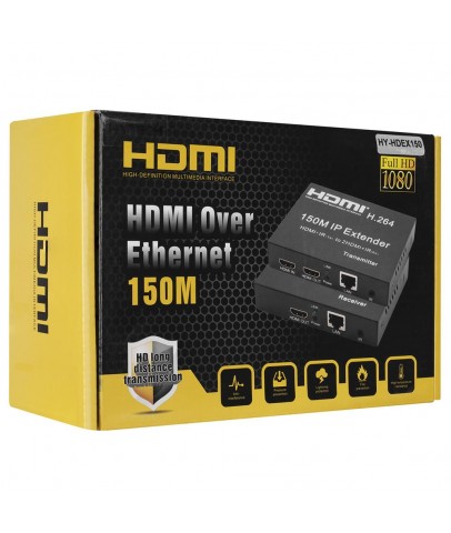 Hytech HY-HDEX150 HDMI+IR(TX) TO 2HDMI+IR(RX) HDMI 150M Uzatıcı