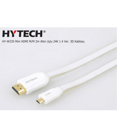 Hytech HY-W235 2mt Mini Hdmi Erkek To Hdmi Erkek 24k 1.4 Versiyon 3d Kablo