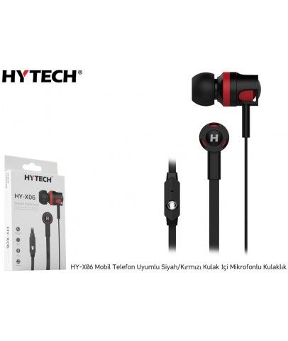 Hytech HY-X06 Mobil Telefon Uyumlu Siyah-kırmızı kulaklık