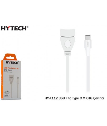 Hytech HY-X112 Beyaz USB F to Type C M OTG Çevirici