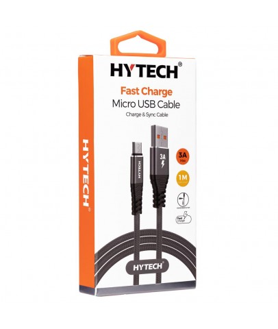 Hytech HY-X210 3A Micro Usb 1m Gri Data + Sarj Kablosu