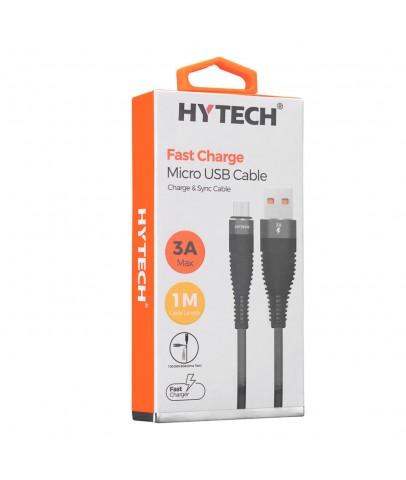 Hytech HY-X225 3A Micro Usb 1m Gri Data + Sarj Kablosu