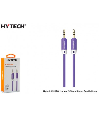 Hytech HY-X70 1m Mor 3.5mm Stereo Ses Kablosu