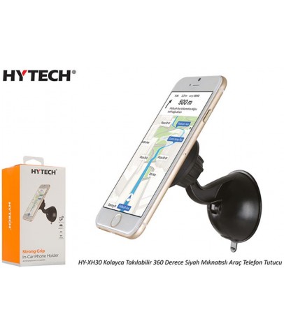 Hytech HY-XH30 Kolayca Takılabilir 360 Derece Siyah Mıknatıslı Telefon Tutucu