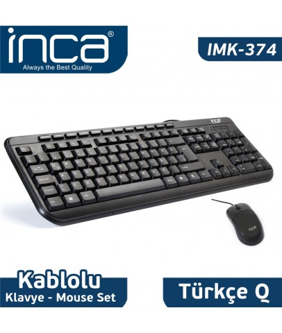 Inca IMK-374U Multimedya Usb Q Klavye Mouse Set