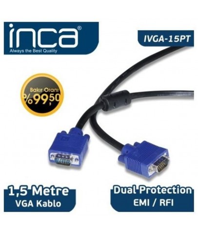 Inca IVGA-15Pt 1,5mt Vga Kablo