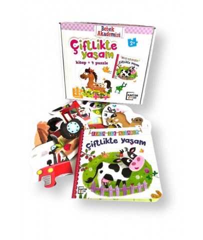 Karatay Yayınları Bebek Akademisi Çiftlikte Yaşam Kitap+Puzzle