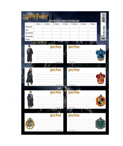 Keskin Ders Programlı 3 Lü Etiket Harry Potter ( 1 Adet)