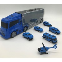  King Kids 6 Mini Araç ve Taşıyıcı Kamyon Mavi LAL 2015