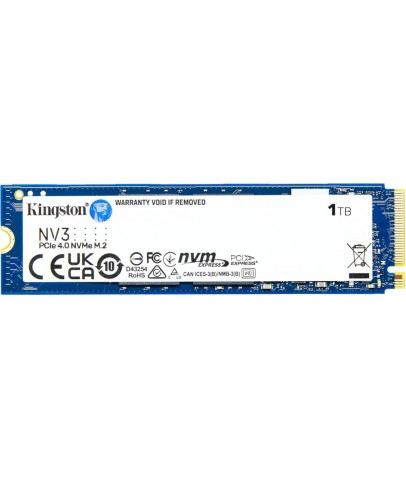 Kingston 1TB NV3 M.2 2280 NVMe SSD | PCIe 4.0 Gen 4x4 | Up to 6000 MB-s | SNV3S-1000G