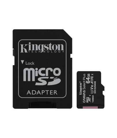 Kingston SDCS2-64GB 64GB micSDXC Canvas Select Plus 100R A1 C10 Card + ADP Hafıza Kartı