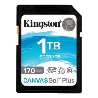 Kingston SDG3-1TB 1TB SDXC Canvas Go Plus 170R C10 UHS-I U3 V30 Hafıza Kartı