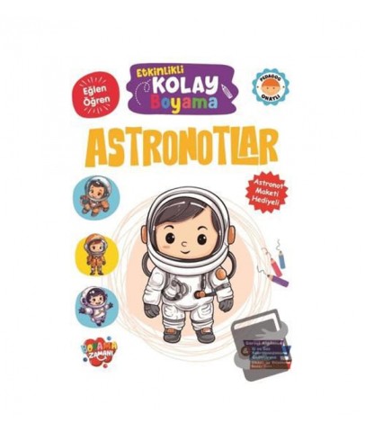 Kolon Etkinlik Kolay Boyama Kitabı Astronotlar