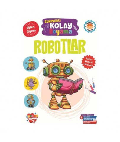 Kolon Etkinlik Kolay Boyama Kitabı Robotlar