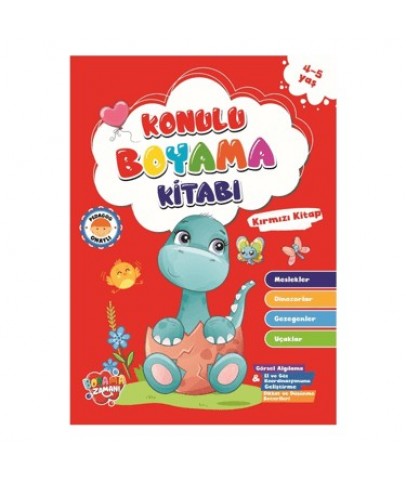 Kolon Konulu Boyama 48yp Kırmızı Kitap 4-5 Yaş