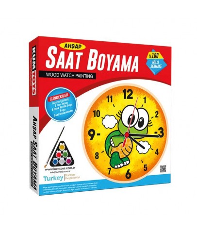 Kumtoys Saat Boyama Ahşap