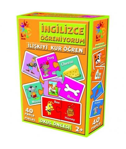 Laço Kids Puzzle İngilizce İlişki Kur 40 Parça