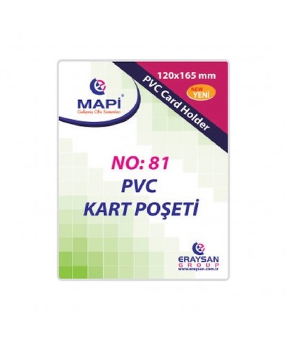 Mapi Kart Poşeti Dikey PVC NO:81 165x120 Şeffaf 910 10 40