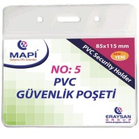 Mapi Kart Poşeti Yatay Güvenlik 85x115 MM Şeffaf 910 10 35