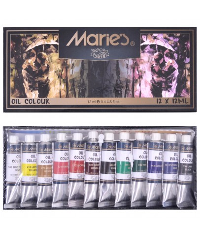 Maries Yağlı Boya 12 Lİ 12 ML 1381B