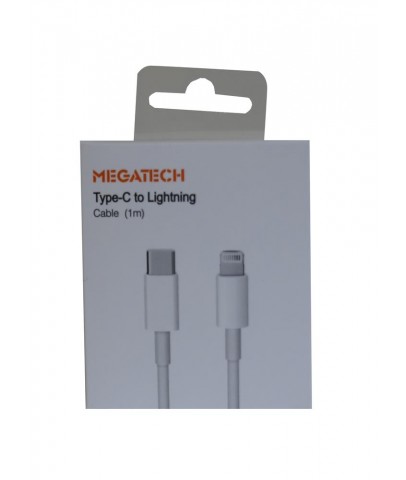 Megatech MT-D3L-T 1mt Usb Type-C to Lightning  Şarj ve Data Kablosu