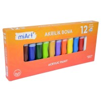 Miart Akrilik Boya 12 Li Set 15 Ml