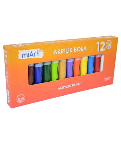 Miart Akrilik Boya 12 Li Set 15 Ml