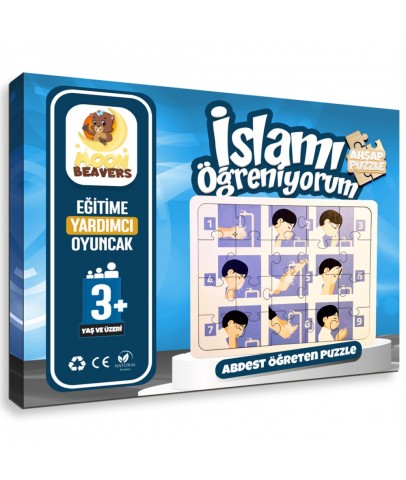 Moon Beavers İslamı Öğreniyorum Puzzle Serisi - 3 Kız Abdest