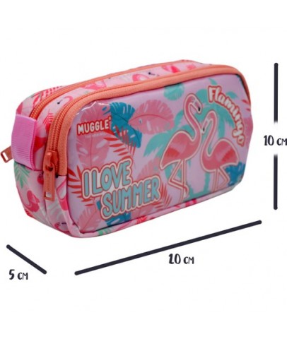 Muggle Mu-7273 Flamingo Rose Kalem Çantası 