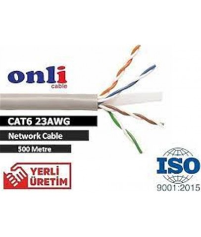 Onli ER-6002 U-UTP 23 AWG CCA CU 500 Metre Cat6 Kablo