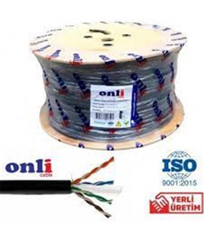 Onli ON-6006 U-UTP 23 AWG CCA-PE Outdoor 305 Metre Cat6 Kablo