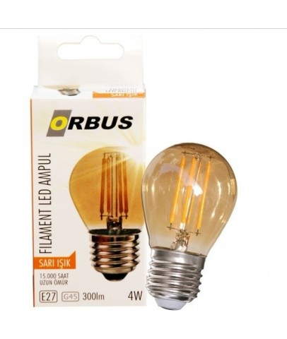 Orbus ORB-GA45 Mum 4W E27 Amber Dekoratif Led Filament Ampul