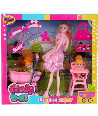 Oydaş Cindy Doll Pusetli Mama Sandalyeli Bebek