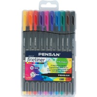 Pensan Fineliner 0.4 MM 10 LU Plastik Kutulu 6500 HP