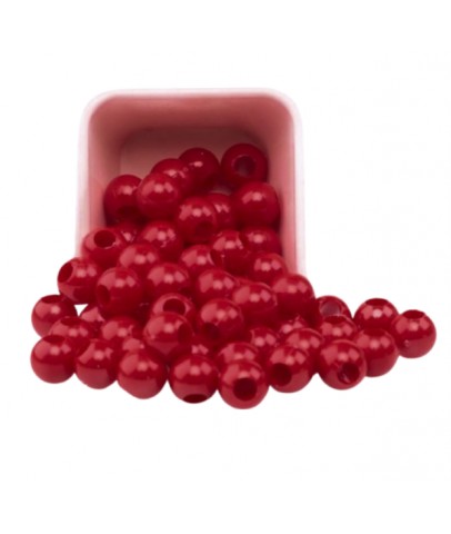 Plastik Boncuk 10Mm 500Gr Bordo B3982