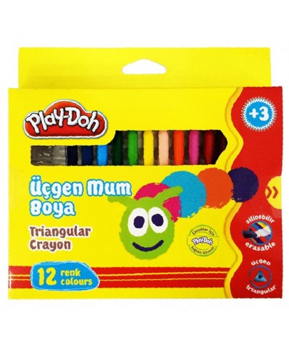 Play-Doh Üçgen Crayon (Mum) Boya 12 Renk