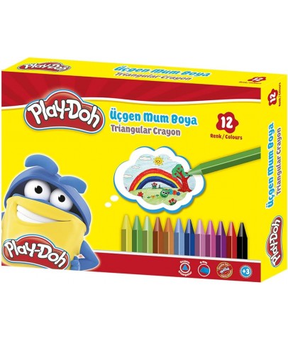 Play-Doh Üçgen Crayon (Mum) Boya 12 Renk