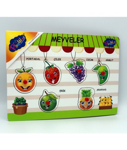 Play Wood Ahşap Tutmalı Meyveler ONY-155