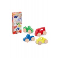 Play Wood Kutuda 4 Asorti Ahşap Yarış Arabaları Ony-380