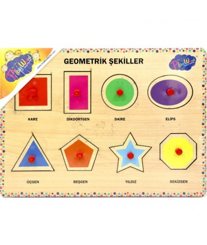 Playwood Ahşap Tutmalı Geometrik Şekiller ONY-348/349