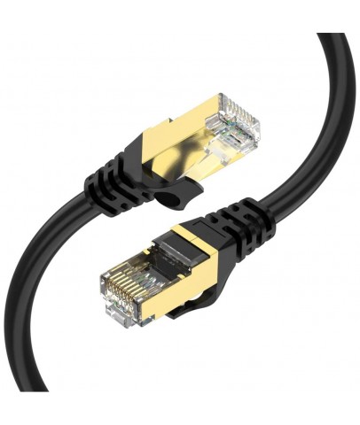 Qgeem QG-OT0610 10mt Cat6 CU AWG24-7 UTP Siyah Network Kablosu