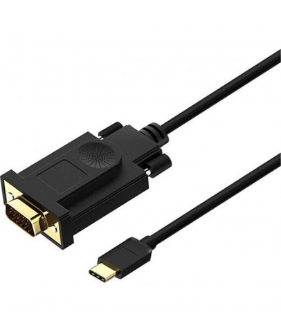 Qgeem QG-UA17 1.8m USB Type-C to Erkek VGA Kablo