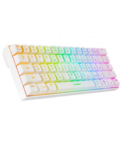 Rampage KB-RX63 B-ATOM Beyaz Bluetooth RGB Backlight Blue Switch Mekanik Q 63 Tuşlu Oyuncu Klavyesi