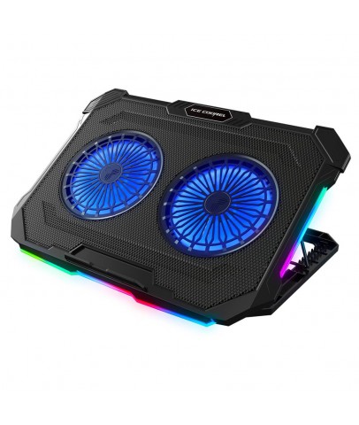 Rampage Sirius S46 RGB Işıklı 2 Fanlı Yükseklik Ayarlı 125 -125-15 2 USB Port Notebook Soğutucu