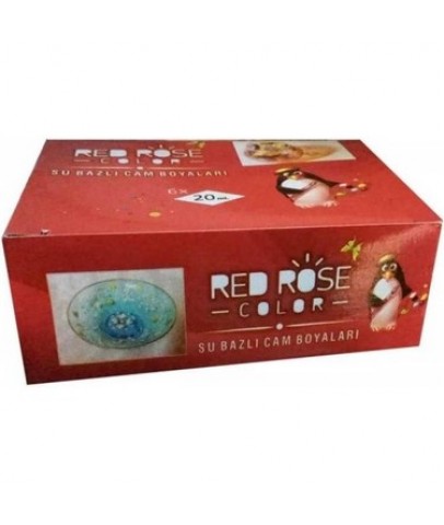 Redrose Su Bazlı Cam Boyaları 6 Lı