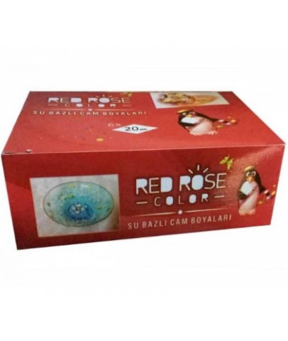 Redrose Vitray Cam Boya 50Ml 6 Lı Set