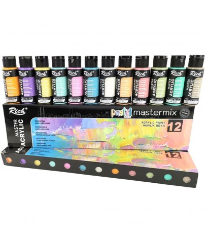 Rich Akrilik Boya Master Mix Pastel Set 12 Li 11409