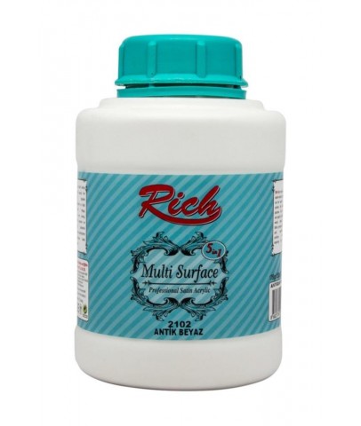 Rich Akrilik Boya Multi Surface 1750 GR Antik Beyaz 2102