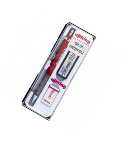 Rotring Okul Seti Versatil+Min Silgi Hediyeli 0.5 MM Kırmızı RO-KK07-05K